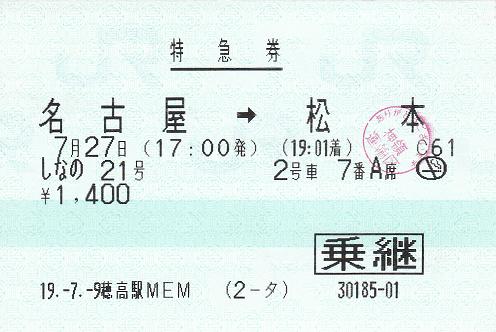 穂高駅 MEM型